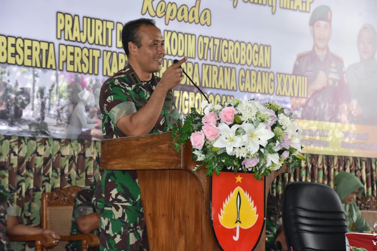 Danrem 073/Makutarama Berikan Pengarahan Kepada Prajurit Kodim 0717/Grobogan